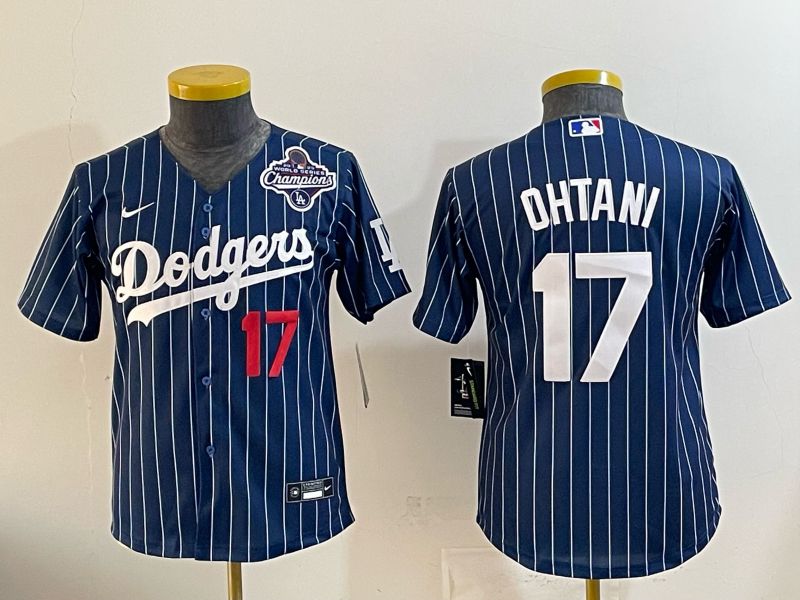 Youth Nike 2026 Los Angeles Dodgers #17 Ohtani  Blue Stripe Game MLB Jersey 120810
